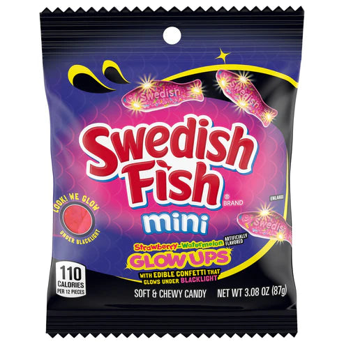 Swedish Fish Glowups Soft Candy (3.08oz) : Mexico