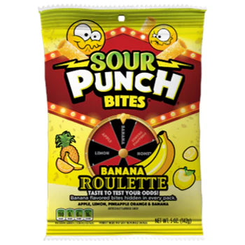 Sour Punch Bites Banana Roulette Peg 5oz