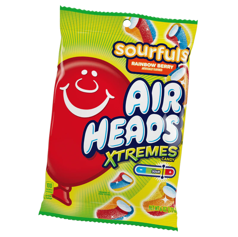 Airheads Xtremes Sourfuls Rainbow Berry Candy (170g)