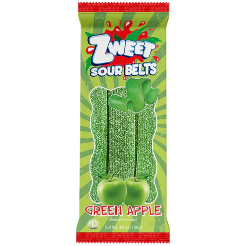 Zweet Sour Belts Apple (Halal & Kosher Certified) 4.5oz