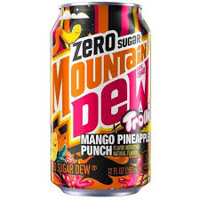 Mountain Dew Zero Sugar Trolli Mango Pineapple Punch (355mL): USA