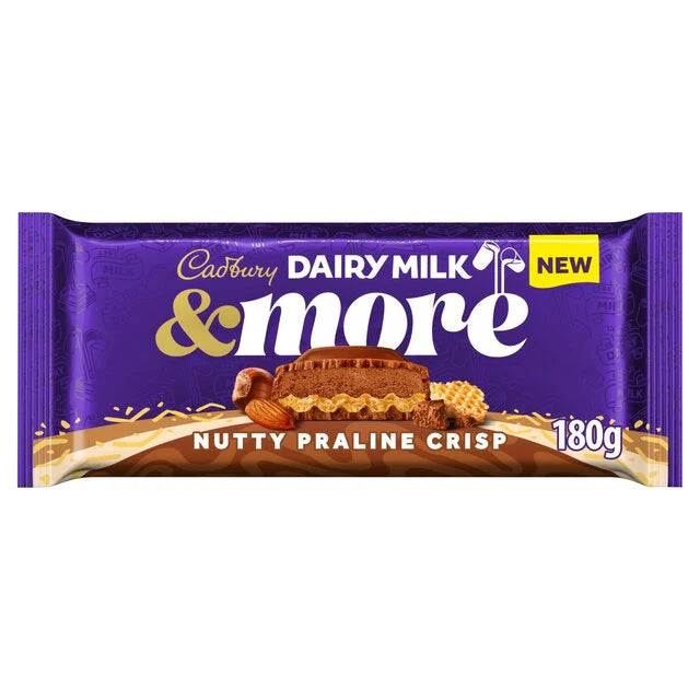 Cadbury Dairy Milk & more Nutty Praline Crisp (180g): UK