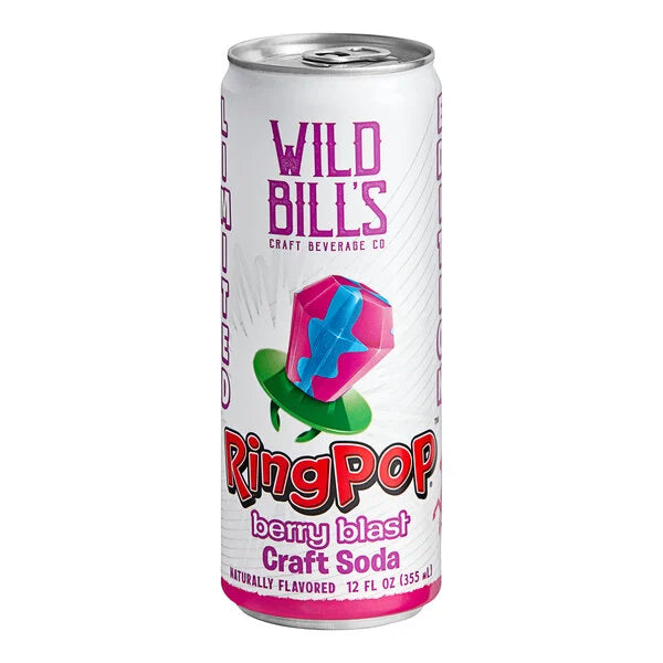 Wild Bill's Ring Pop Berry Blast Craft Soda (355ml): USA