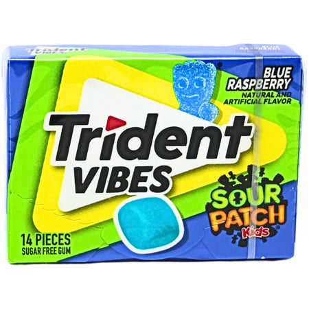 Trident Vibes Blue Raspberry Sour Patch Kids Sugar Free (35g): China