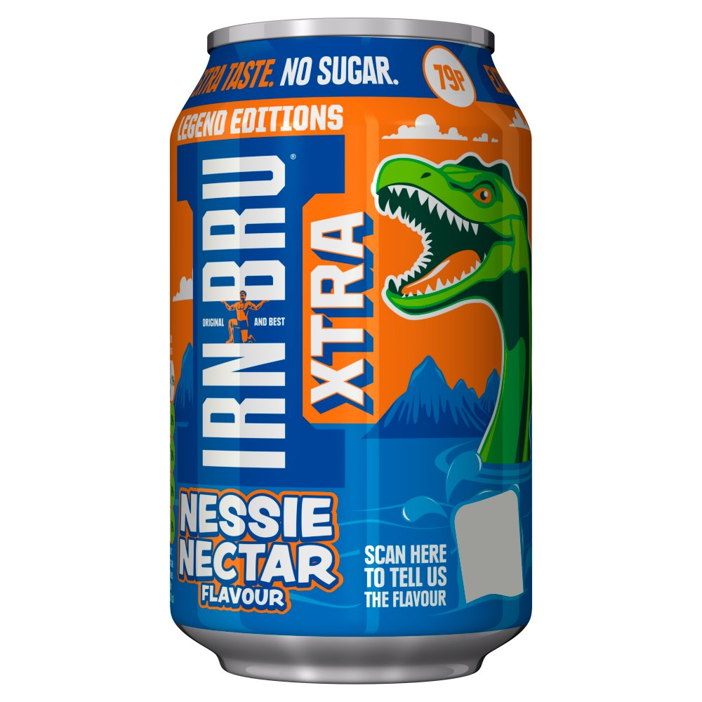 Irn Bru Xtra Nessie Nectar Flavour No Sugar (330ml): UK