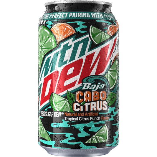 Mountain Dew Zero Sugar Baja Cabo Citrus (355ml): USA