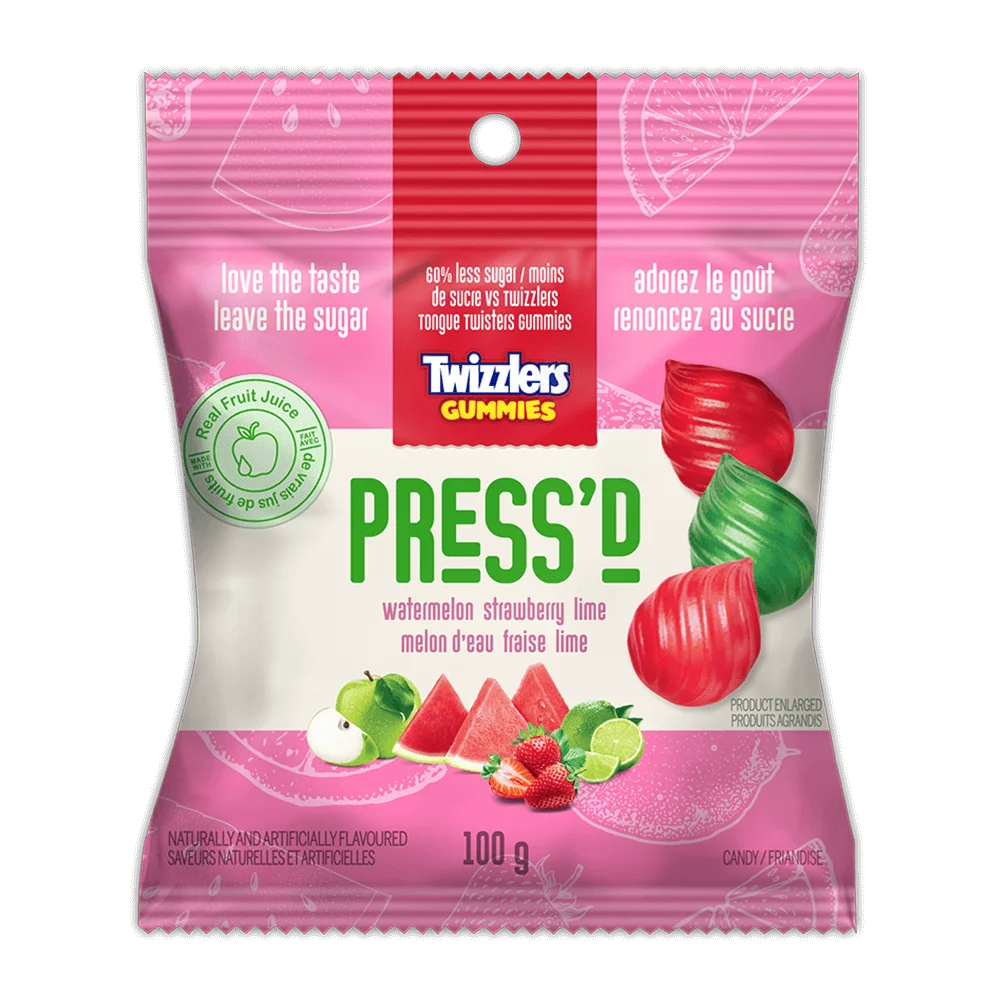 Twizzlers Gummies Press'd Watermelon Strawberry Lime (100g)