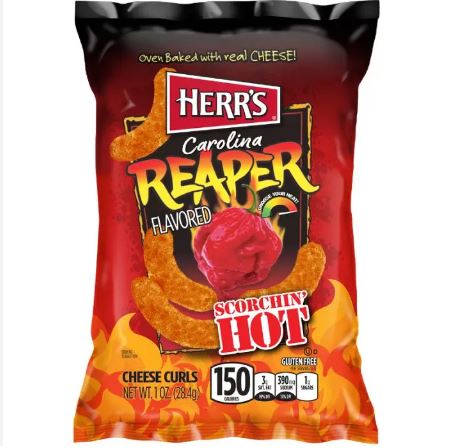 Herr's Carolina Reaper Cheese Curls (78g)