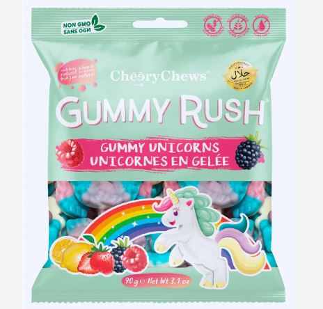 Cheery Chews Gummy Rush Gummy Unicorns (90g)