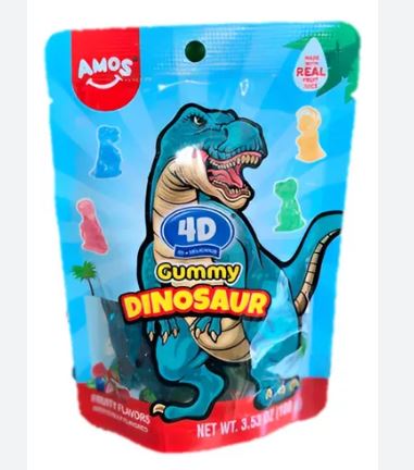 Amos 4D Gummy Dinosaurs (100g)