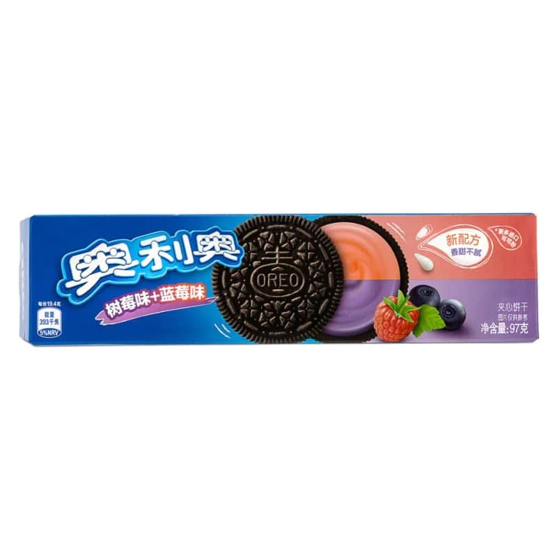 Oreo Sandwich Double Fruit Blueberry & Raspberry (97g): China