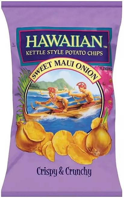 Hawaiian Kettle Style Potato Chips Sweet Mauji Onion (134.7g): USA