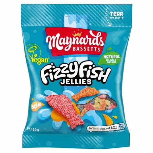 Maynards Fizzy Fish Jellies (160g): UK