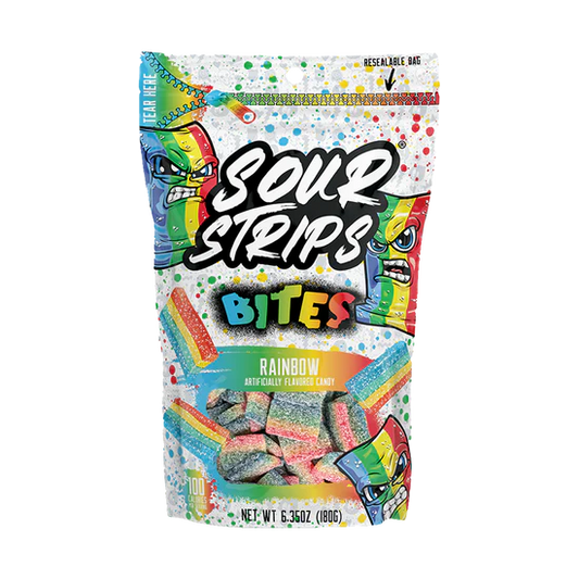 Sour Strips Bites Rainbow Flavor (180g): USA