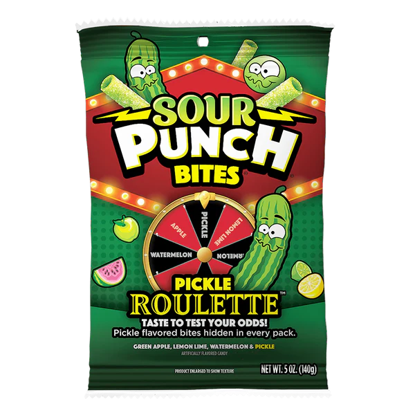 Sour Punch Bites Pickle Roulette (140g): USA