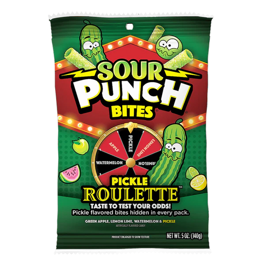 Sour Punch Bites Pickle Roulette (140g): USA