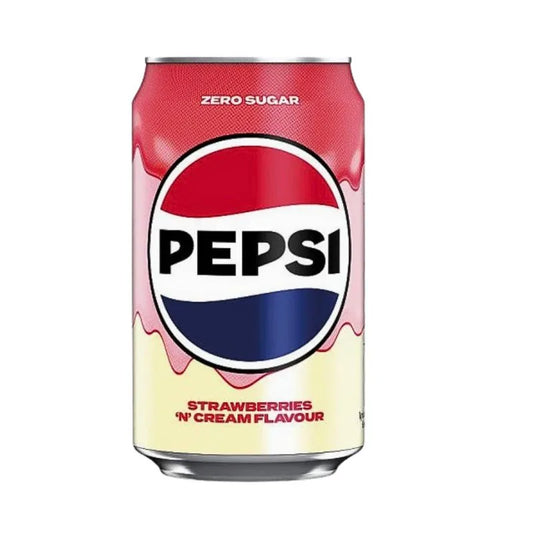Pepsi Strawberries 'N' Cream Flavour Zero Sugar (330ml): UK