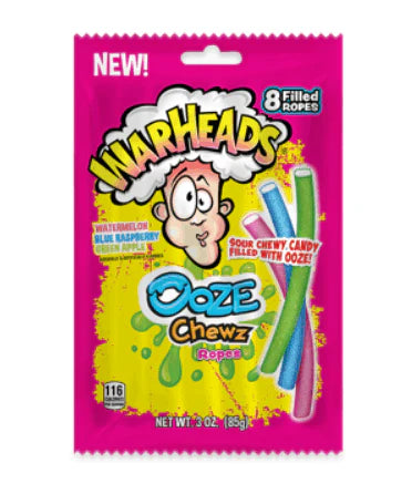 Warheads Ooze Chewz Ropes (85g)