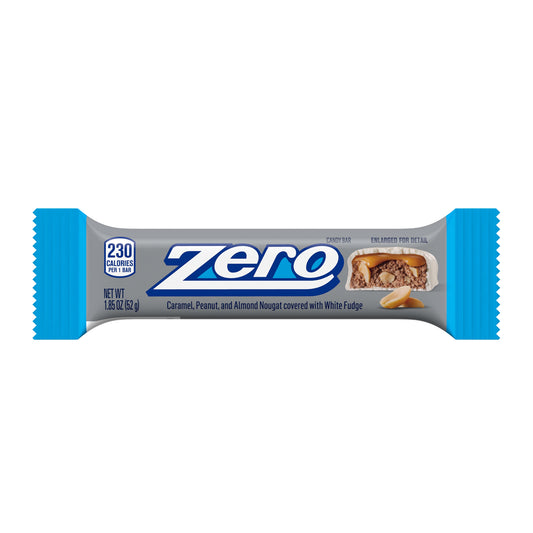 Zero Caramel, Peanut and Almond with White Fudge (96g): USA