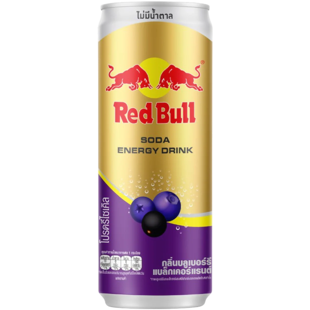 Red Bull Blueberry Soda Energy Drink (250ml): Thailand