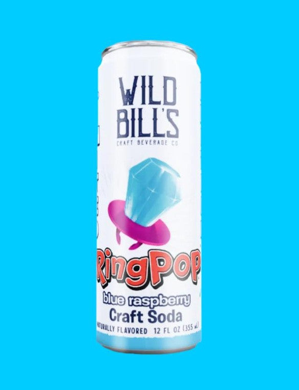 Wild Bill's Ring Pop Blue Raspberry Craft Soda (355mL)