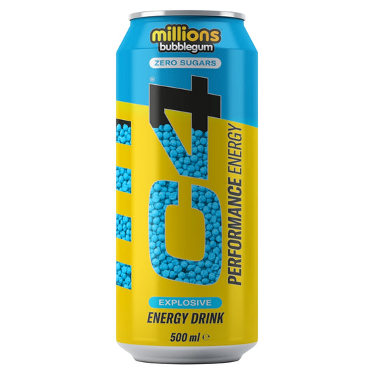 C4 Zero Sugars Millions Bubblegum Energy Drink (500ml): UK