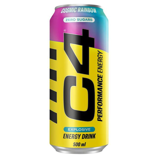 C4 Zero Sugars Millions Cosmic Rainbow Energy Drink (500ml): UK