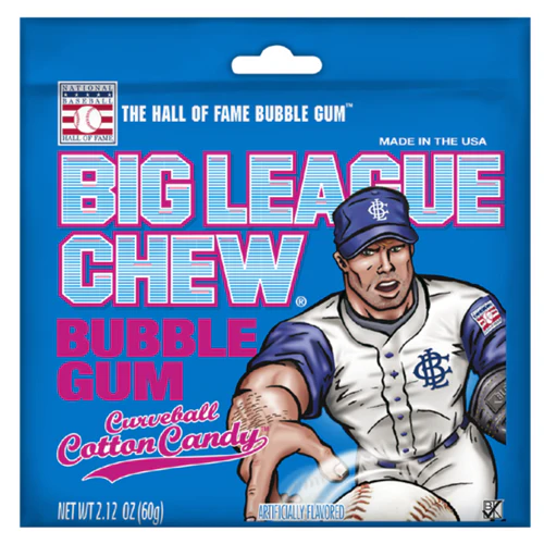 Big League Chew Curveball Cotton Candy (60g)