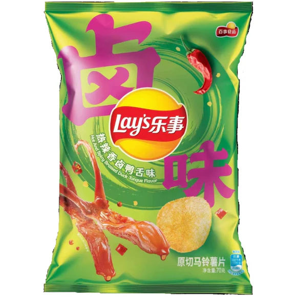 Lays Hot and Spicy Braised Duck Tongue (70g): China