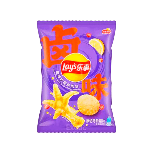 Lays Hot and Sour Lemon Braised Chicken Feet (70g): China