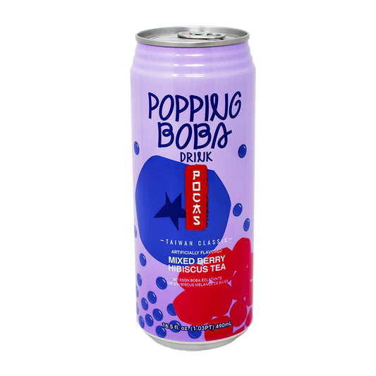 Popping Bobs Mixed Berry Hibiscus Tea (490ml): Taiwan