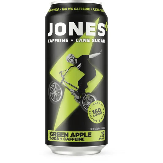 Jones Green Apple Energy Soda (473mL)