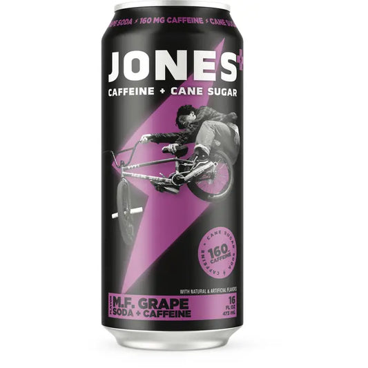 Jones M.F. Grape Energy Soda (473mL)