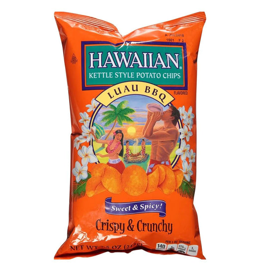 Hawaiian Kettle Style Potato Chips Luau BBQ (212.6g)