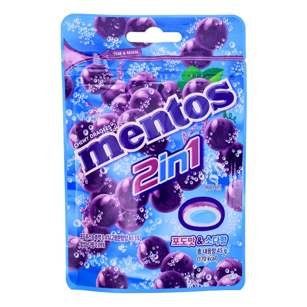 NONGSHIM mENTOS 2in1 Grape Soda Flavor (45g): Korea