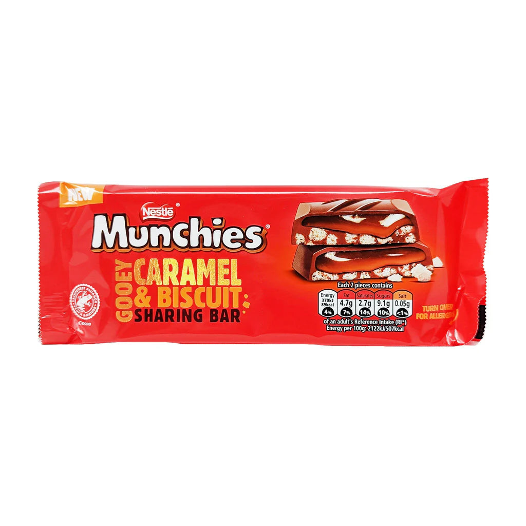 Nestle Munchies Gooey Caramel & Biscuit Sharing Bar (87g): UK