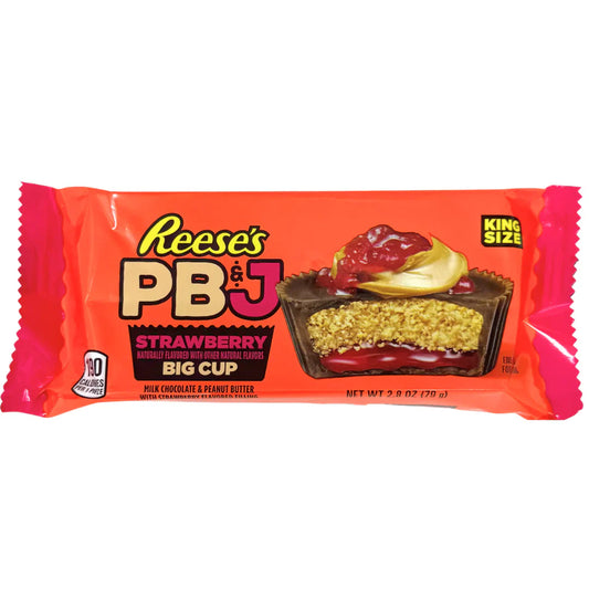 Reese's Big Cup PB&J Strawberry, Milk Chocolate & Peanut Butter (79g)