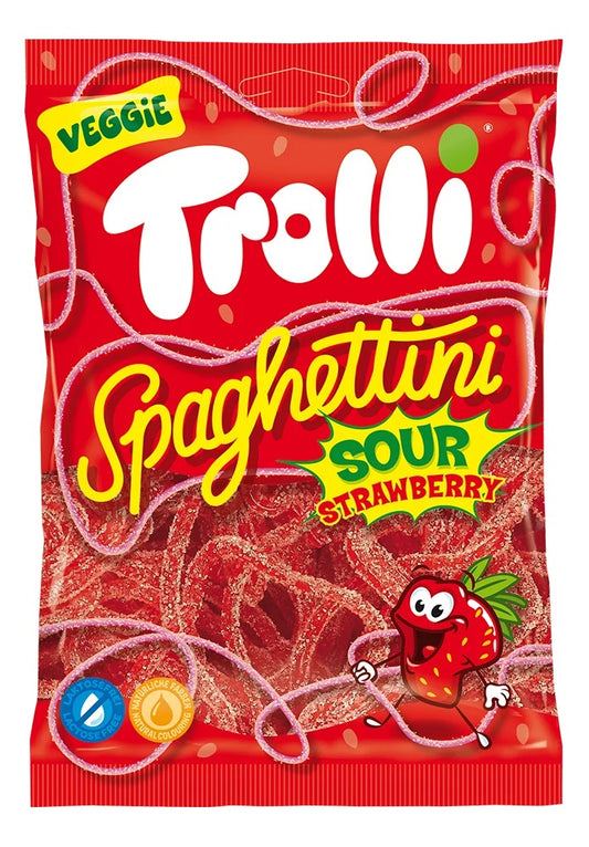 Trolli Spaghettini Sour Strawberry (100g): Germany