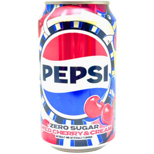Pepsi Zero Sugar Wild Cherry & Cream (355ml): USA