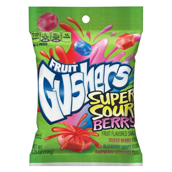 Fruit Gushers Super Sour Berry (120g)