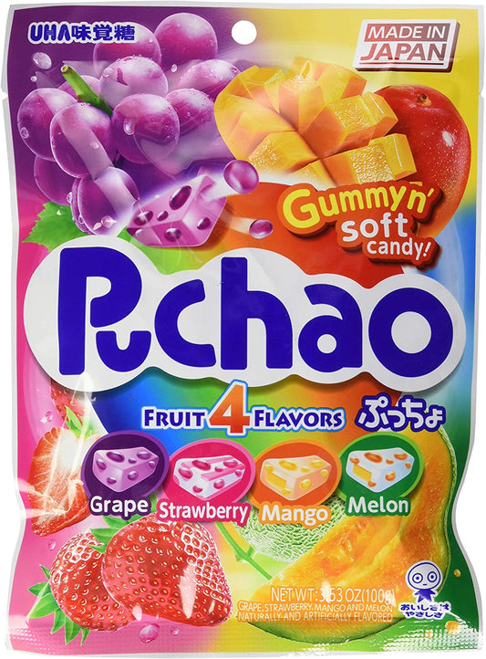 Puchao Fruit 4 Flavours Gummy Soft Candy (100g): Japan