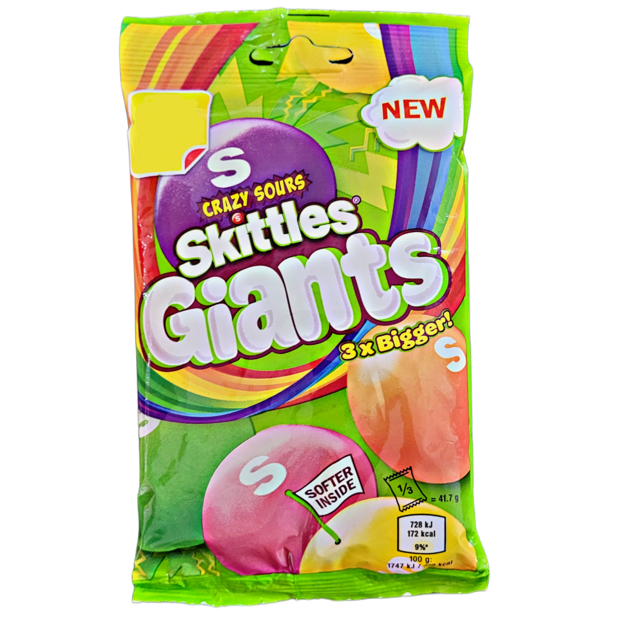 Skittles Giants Crazy Sours (126g): UK