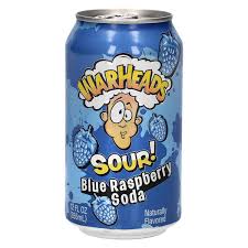 Warheads Sour Blue Raspberry Soda - 355 ML